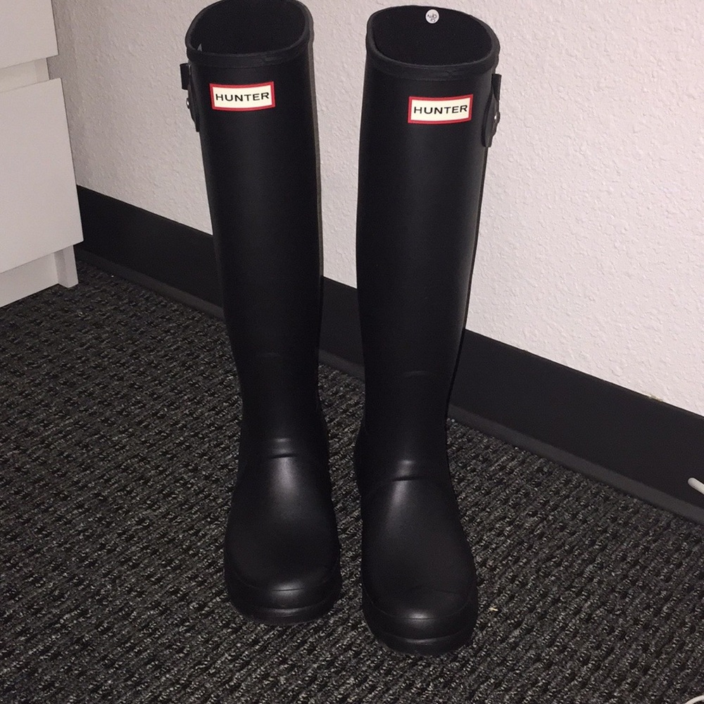 Original Hunter Tall Matte Black Rain Boot